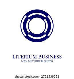 simple business logo in a perfect circle