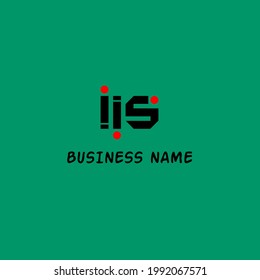 Simple business logo in i i s