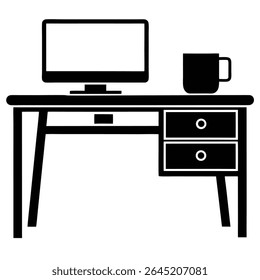 Um simples ícone de reunião de negócios com pessoas sentadas normalmente representa um design minimalista de vários indivíduos sentados em torno de uma mesa,