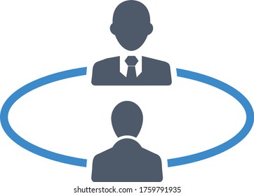 Simple Business meeting icon (Vector illustration)