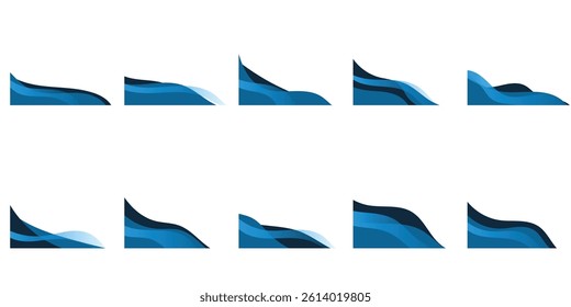 Simple Business Modern Wave Corner