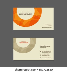 simple Business name card set template. design template. Vector illustration. Annual report.