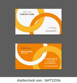 simple Business name card set template. design template. Vector illustration. Annual report.
