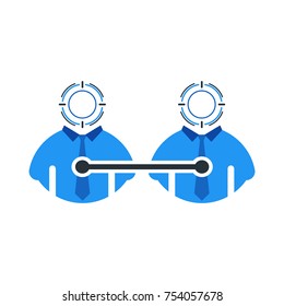 Simple Business Networking Icon in Unique Design Template