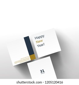 Simple Business New Year Greetings Layout/Design Cover. Modern and Abstract Background. Stock Vector Illustration. Minimalist Creative Design Concept.