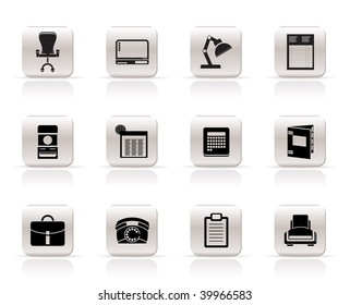 Simple Business, office and firm icons - vector icon set