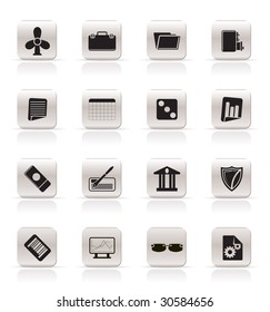 Simple Business and Office Icons - Vector Icon Set 2