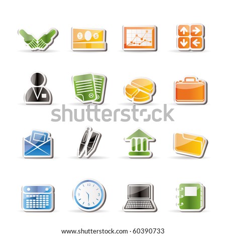 Simple Business and office icons - Vector Icon Set