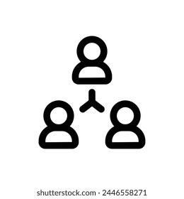 Simple Business Organization line icon isolated on a white background