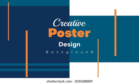 simple business poster design template  with geometric shape