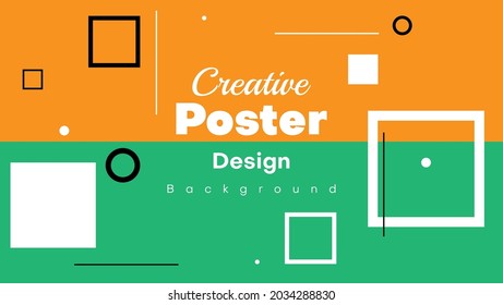 simple business poster design template  with geometric shape