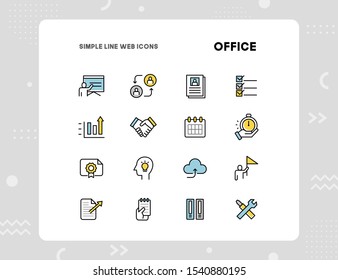 Simple business related vector thin line icon included.