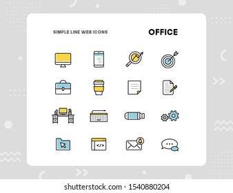 Simple business related vector thin line icon included.