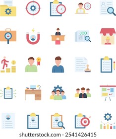 Conjunto de Paquete de Vector de negocios simple de línea delgada