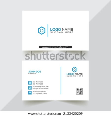 Simple businesscard vector template design.