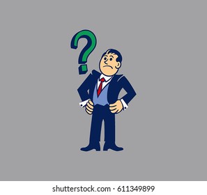 simple businessman get issues