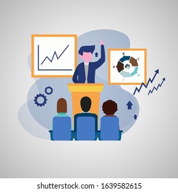 Simple Bussines Flat Design Vector 