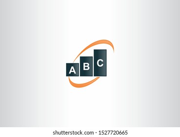 Simple bussines logo with ABC design concept.