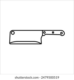 Simple Butcher Knife Vector Icon Design