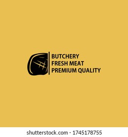 simple butchery vintage logo template design vector, barbecue food logo, emblem, label vector template