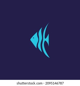 simple Butterfly Fish modern logo design