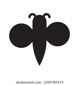 vector de icono de mariposa simple aislado en fondo blanco.