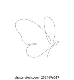 a simple butterfly line art design