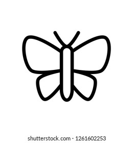 Simple Butterfly Logo Linear Outline Icon Stock Vector (Royalty Free ...