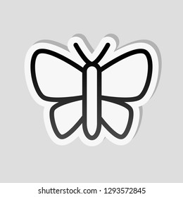 simple butterfly outline clipart