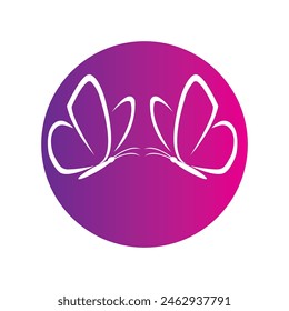 simple Butterfly logo template vector icon illustration