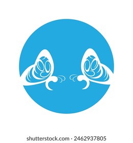 simple Butterfly logo template vector icon illustration