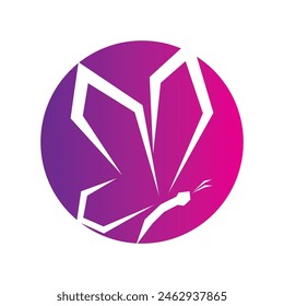 simple Butterfly logo template vector icon illustration