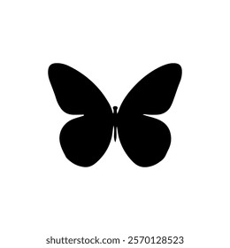 Simple butterfly silhouette icon flat vector illustration design.