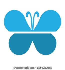 Simple Butterfly Vector Design in Blue