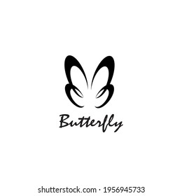 
diseño del logotipo de alas simples mariposas