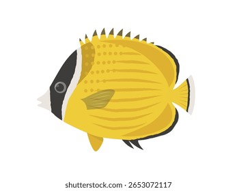Simple butterflyfish vector illustration material