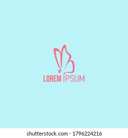 The simple and simple butterfly-shaped logo is perfect for various clothing brands.