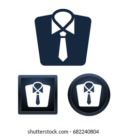 Simple and button shape clothing icons on white background for your designs. Vector illustration icons.