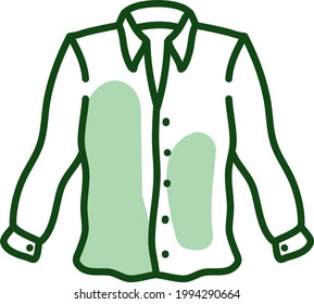 Einfaches Button-up-Hemd, Illustration, auf weißem Hintergrund.