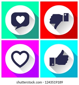 Simple buttons with user feedback for social network,