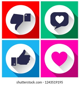 Simple buttons with user feedback for social network,