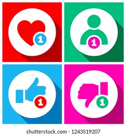 Simple buttons with user feedback for social network,