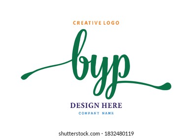 simple BYP letter arrangement logo is easy to understand, simple and authoritative