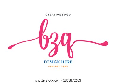simple BZQ lettering logo is easy to understand, simple and authoritative