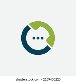 simple c letter call logo vector template. For communications company and phone store.
