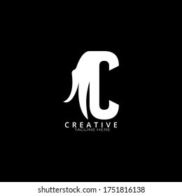 Simple C letter logo design. Vector EPS10.