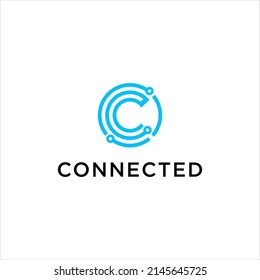 Simple C Logo Design Connect Internet Stock Vector (Royalty Free ...