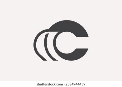 
Simple C logo template design vector