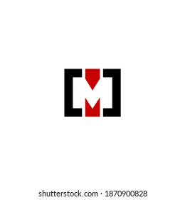 simple C M D letter logo design 