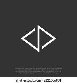 simple CA or S logo, in one line shape design logo vector